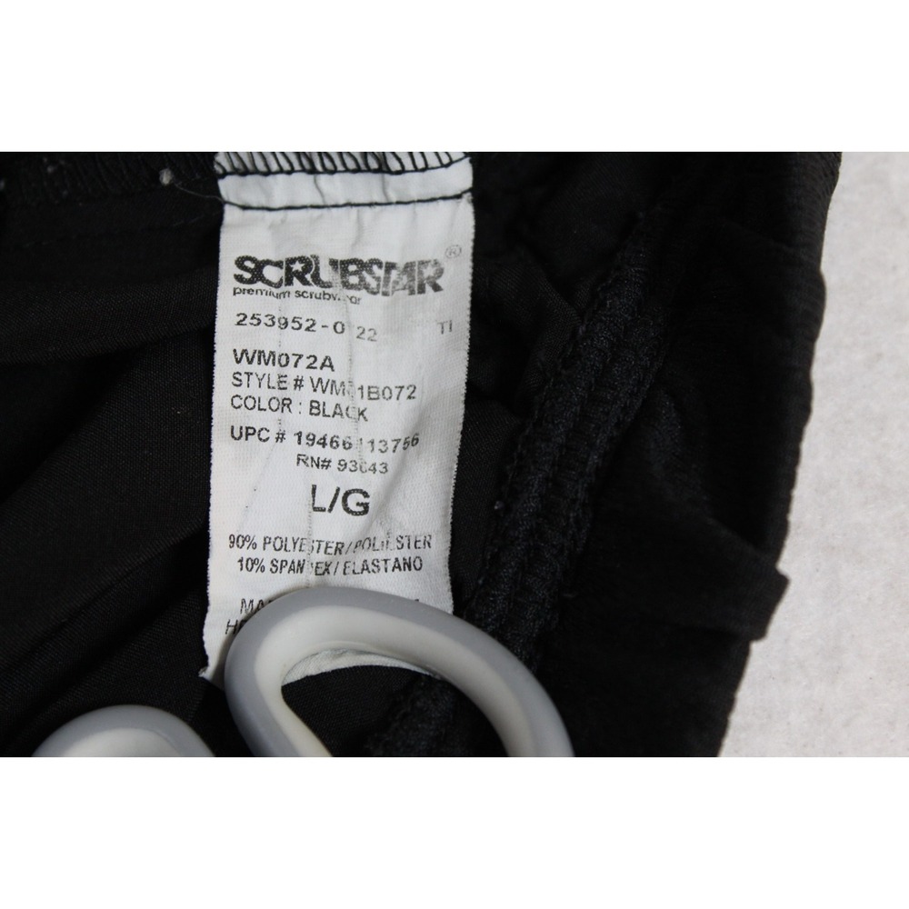 Scrubstar Scrub Pants Womens Large Black Stretch Medical Straight Leg Drawstring - Picture 8 of 12